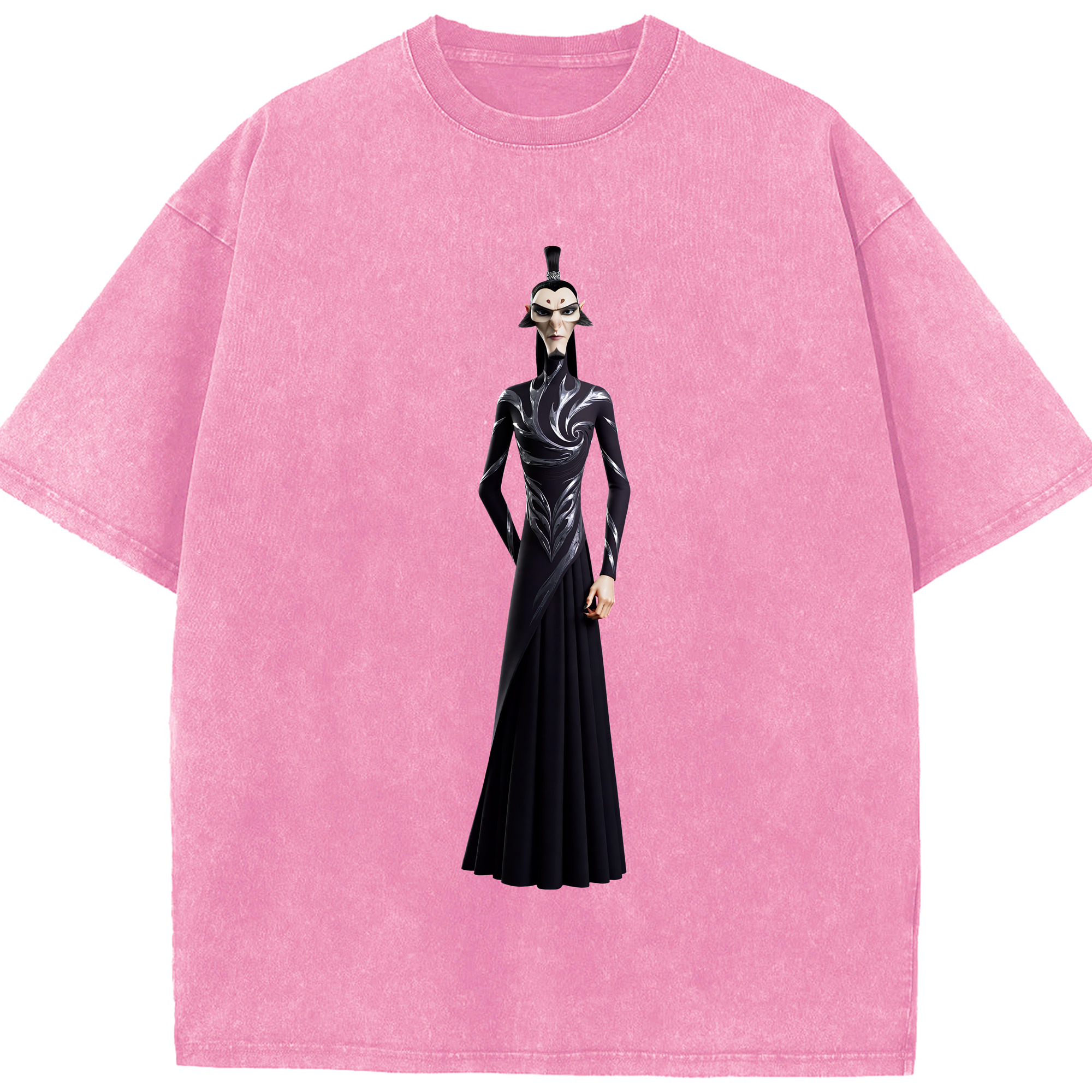 （画像用） Ne Zha 2 ナタ 魔童の大暴れ 綿100% ヴィンテージ風 半袖Tシャツ（フロントプリント）